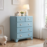 Meuble de rangement modulaire en métal coloré pastel, tiroirs en acier, boîte organisatrice mignonne rose et bleue, table de chevet pour commode, vente en gros d'usine