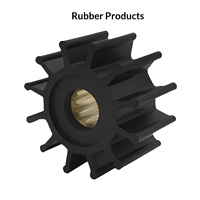 Hélice de pompe à eau de refroidissement marine, pales en caoutchouc flexibles noires, 10 pales, haute performance, pour moteurs de générateurs, personnalisable OEM