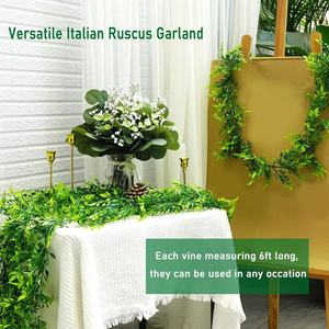 Artificial Green Vines 6ft Long Plastic <b>Leaves</b> <b>Wall</b> Hanging Ceiling <b>Decor</b> Greenery Garland - Product Image 3