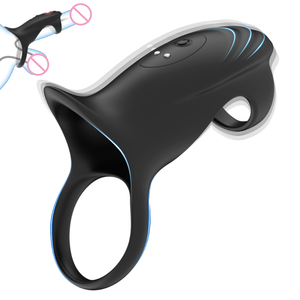 Anillo Vibrador de Silicona Multifrecuencia <span class=keywords><strong>2026</strong></span>, el Mejor para Retrasar la Eyaculación, Masaje con Esencia Mejorada para Parejas, Vibración con Bloqueo de Pene - Product Image 1