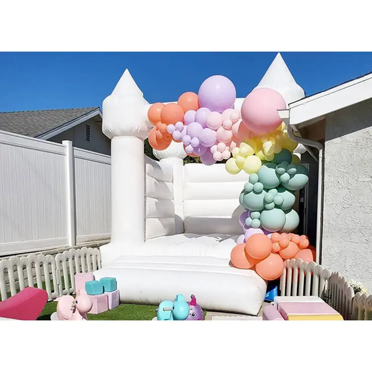 नई डिजाइन मिनी बच्चा सफेद रंग शादी बच्चों को वयस्कों के लिए inflatable उछाल घर महल जम्पर