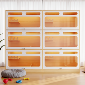 Casa de Madera de Alta Gama para Gatos con Jaula de Vidrio, Villa de Lujo para Gatos, Ideal para <span class=keywords><strong>Hoteles</strong></span>, Pensiones y Tiendas - Product Image 5