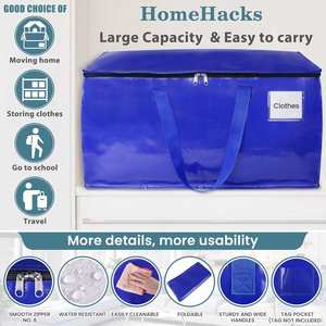 Heavy Duty <b>Extra</b> <b>Large</b> Waterproof Easy Carry Laminated PP Woven Storage Moving Bags - Product Image 3