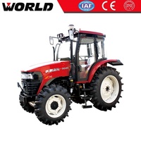 Tracteur agricole miniature chinois 4x4 55HP WD554 avec moteur Xinchai 4 cylindres, accessoires et prix