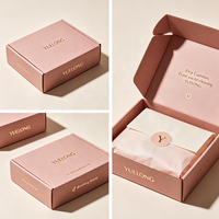 Boîte d'emballage pliante carrée en carton ondulé recyclé, personnalisée et élégante, pour vernis à ongles, petites entreprises, chaussures et vêtements