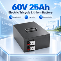 Batterie lithium-ion 60V 25Ah pour moto électrique, scooter électrique, vélo électrique, véhicule à deux roues, batterie rechargeable avec BMS