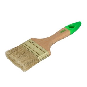 Venta al por mayor de pinceles de faja plana baratos fibra <span class=keywords><strong>sintética</strong></span> mango de <span class=keywords><strong>madera</strong></span> <span class=keywords><strong>cola</strong></span> verde cerdas naturales <span class=keywords><strong>para</strong></span> pulir pintura de pared China - Product Image 4