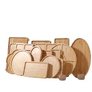 Plateaux de service en bambou carrés, assiettes en bois naturel pour fruits, pain, rangement de cuisine, écologiques, style simple - Product Image 5