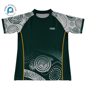 Maillot de rugby autochtone personnalisé Pure 2023 pour enfants Rugby Football Wear chemise de sport maillots de Sublimation Rugby pour hommes ensemble - Product Image 3
