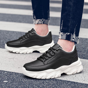 Nouvelles Chaussures Rehaussantes Unisexe Grande Taille 6CM Sneakers en Cuir de Vachette Semelles Intérieures Augmentant la Taille Quotidienne Chaussures de Sport pour Hommes pour le Printemps - Product Image 5