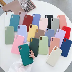 Matte Candy Color Soft TPU Phone Case For IPhone 15 14 13 12 11 Pro Max Multi-color Soft Back Cover Mobile Shell
