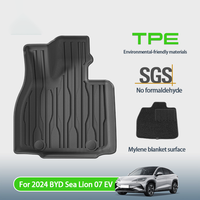 Tapis de sol, appuie-tête et doublure de coffre sur mesure en TPE écologique pour BYD Sealion 7 EV (Sea Lion 07 EV) 2023 – Accessoires intérieurs de voiture sur mesure