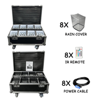 Entrepôt UE 8 pièces Éclairage de scène S6 Uplight 6x18W LED sur batterie pour mariage, fête et scène