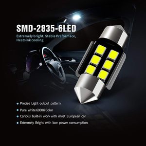 Heat Dissipation Explosion Proof 31mm 36mm 39mm 41mm Sport Motorcycle Back Lamp Bulb High Brightness Led <b>Car</b> <b>Interior</b> Lights - Product Image 2