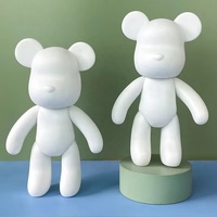 Kit de Peinture DIY pour Figurine d'Ours en Résine – Modèle d'Ours Blanc Mignon à Peindre Soi-même – Jouets de Peinture pour Enfants et Adultes – Vente en Gros