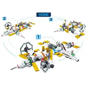 lego uzay ay istasyonu Suppliers-Uzay istasyonu roket ay Lander Rover araba uzay gemisi uzay mekiği taban modeli yapı taşları tuğla oyuncak çocuk hediye için