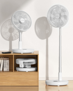 Xách tay 12 ''yên tĩnh LED hiển thị hẹn giờ có thể gập lại có thể sạc lại USB bệ dao động <span class=keywords><strong>Fan</strong></span> điều khiển từ xa yên tĩnh hiệu quả điện - Product Image 1