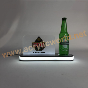 Black Led Acrylic Three Bottle for Eco-friendly Wine Display Rack with Custom Logo Wholesale - Product Image 4