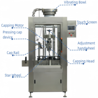 Machine de capsulage et d'assemblage de bouteilles à couvercle en aluminium Ropp/Machine de presse à bouchons 15Mm 28Mm 38Mm de diamètre