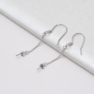 Ganchos para Aretes de Plata S925, Aretes Simples para Mujer, Perlas Personalizadas, Accesorios de Joyería DIY, Bandeja de Componentes Semiterminados - Product Image 3