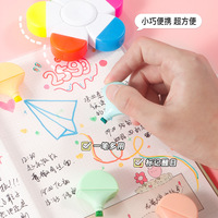 Stylo publicitaire fluorescent en plastique avec gyroscope au bout des doigts, logo personnalisé, graffiti, ensemble de mini-carnets de notes colorés pour étudiants, marqueur, cadeau