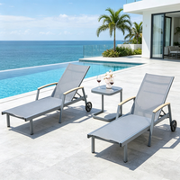 Chaise longue de piscine en aluminium pour hôtel, moderne et réglable, pour extérieur, plage et patio
