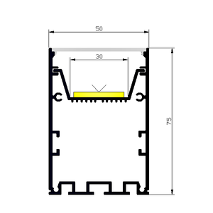 Anodised ép đùn công nghiệp LED nhôm hồ sơ nhôm hồ sơ nhúng tuyến tính LED ánh sáng Trần - Product Image 1