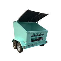 Revêtement en poudre VTA approuvé Mobile Skip Bin Trash Trailer