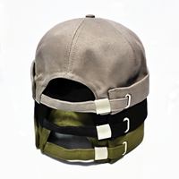 Casquette Docker sans visière en coton brodée sur mesure, vente en gros