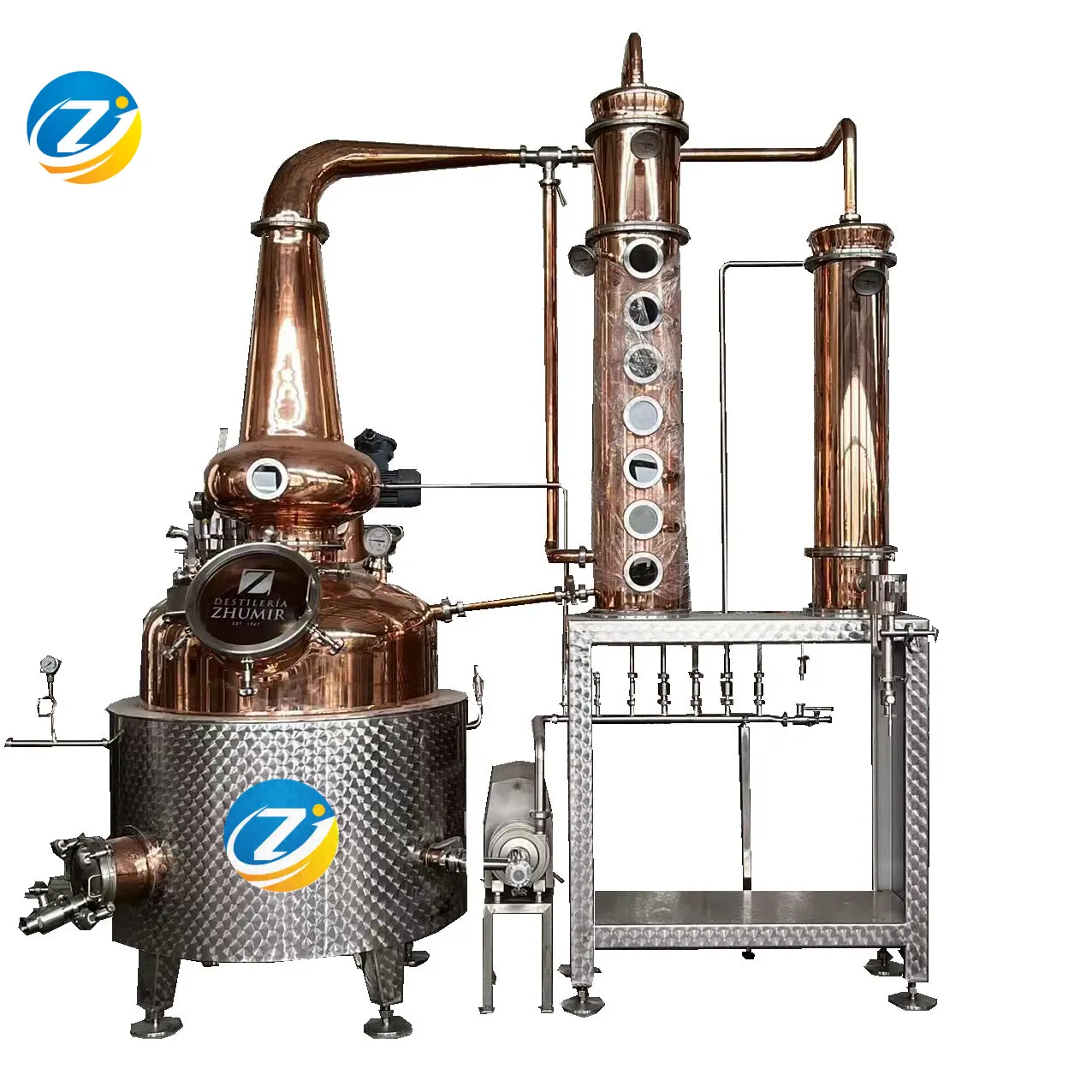 Zj 300 500 1000 Liter Distilleerderij Ethanol Reflux Distilleerder Alcohol Fruit Wijn Maken Machine Wodka Productielijn