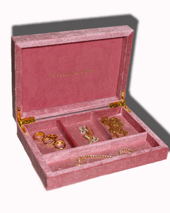 Boîte à <span class=keywords><strong>bijoux</strong></span> de luxe de couleur personnalisée en rose vintage Boîtes à <span class=keywords><strong>bijoux</strong></span> personnalisées en bois et velours de soie de luxe avec matériel doré - Product Image 3