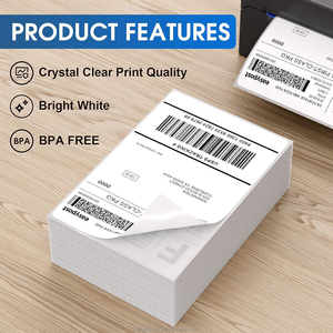 Recyclable 110mm 4x6 Shipping Label Thermal Sticker 4inch Thermal Label Self-adhesive <b>Packaging</b> Sticker for Printer Labels - Product Image 4