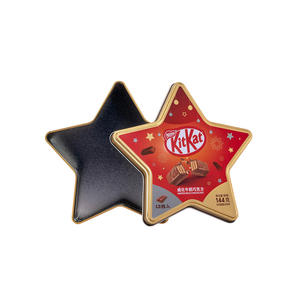 Boîte en étain personnalisée de qualité supérieure en forme d'étoile - Emballage alimentaire en étain pour bonbons, biscuits, gâteaux, snacks, chocolat, sucettes et aliments pour animaux de compagnie - Product Image 4