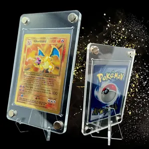 Acrylic Trò chơi thẻ hiển thị trường hợp vít từ khung chủ cho kích thước tiêu chuẩn giao dịch thẻ - Product Image 1