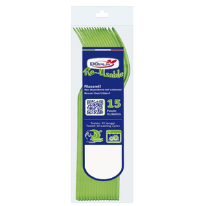 ENSEMBLE DE 15 FOURCHES COMPACTES EN PLASTIQUE VERT ACIDE - Product Image 1