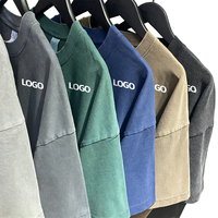 T-shirt unisexe de haute qualité, 275 g/m², 100 % coton, style vintage lavé, imprimé DTG, coupe ample, fabriqué en usine POD