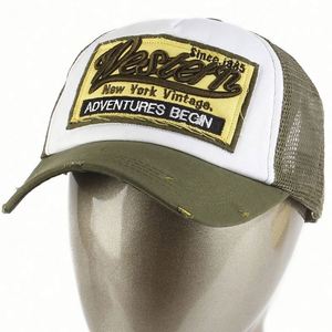 Wholesale in Stock Custom Mesh Embroidered 5 Panel Vintage Distressed Trucker Hat - Product Image 6