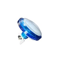 Interrupteur à bouton pour machine de jeu Bouton poussoir en plastique bleu ovale Bouton de jeu pour ticket d'arcade