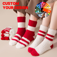 Chaussettes en Gros pour Femmes, Chaudes, Douces et Confortables, Personnalisables, en Coton, Modèle Hiver, Chaussettes Fuzzy, Chaussettes de Noël