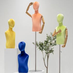 <span class=keywords><strong>Prix</strong></span> usine coloré tissu enfants Mannequin haut du corps enfants Mannequin en fibre de verre pour garçon fille vêtements affichage - Product Image 4