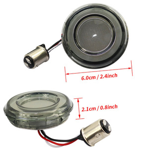 Feu <span class=keywords><strong>clignotant</strong></span> avant arrière à LED pour moto <span class=keywords><strong>Harley</strong></span> Dyna Sportster 1157 Softail 1200-up, fumée 2018 - Product Image 3