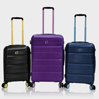 Ensemble de bagages de cabine légers et modernes en 3 pièces avec serrure TSA, valise rigide en ABS et doublure en polyester