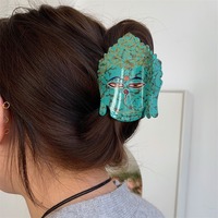 Nouvelle pince à cheveux en acétate faite à la main, motif Bête Bouddhiste, style ethnique, personnalisée pour femme