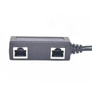 Adaptador Divisor <span class=keywords><strong>RJ45</strong></span> 1 Macho a 2 Hembras, Cable de Extensión CAT6 con Cubierta de PVC, Conector de Red Ethernet LAN 2 en 1 - Product Image 4