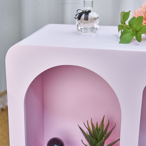 Nordic Modern Design Pink Wooden <b>Wall</b> Hanging Bookshelf French Display <b>Book</b> Corner Shelf Home Decor School Living Room - Product Image 6
