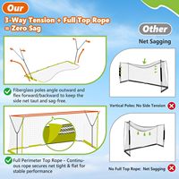But de football portable 12x6 pieds, ultra stable, avec cadre métallique angulaire extérieur, filet en Tetoron 7 plis, sac de transport, piquets de sol, installation facile, pour jeunes