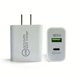 Chargeur mural 20W QC3.0 à double port USB Type C, chargeur rapide PD USB C - Product Image 2