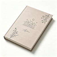 Carnet islamique personnalisé avec logo, motif mosquée, journal illustré, agenda rigide avec nom personnalisé, cadeaux