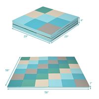 Tapis de jeu en mousse pour tout-petits, tapis de ramper pliable pour bébé, tapis de sol antidérapant doux pour la garderie, tapis d'activité épais imperméable à mémoire de forme