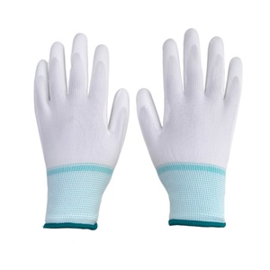 13G <strong>Good</strong> Quality Work <strong>Gloves</strong> General Purpose Reliable Safety White Polyester PU Palm Coated Comfort <strong>Grip</strong> PU <strong>Gloves</strong> - Product Image 4
